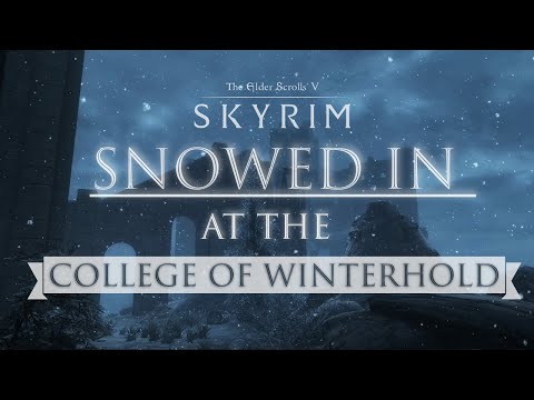 Snowed In at the College of Winterhold |Skyrim Music & Ambience from the Northern Tundra | 3 Hours