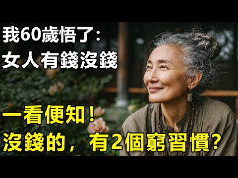 我60歲悟了：女人有錢沒錢，一看便知！沒錢的女人，有此2個窮習慣？【養老|情感|孝順】