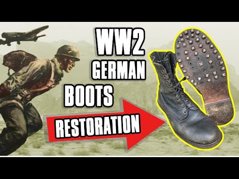 WW2 German Paratrooper Boots Restoration