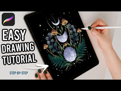 Moon Phases Poster Design - Procreate Tutorial (Step-By-Step)