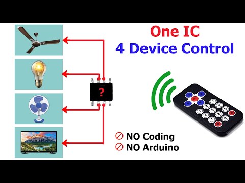 How to Control 4 Devices using IR Remote | Home Automation Project