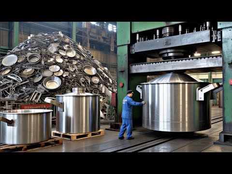Amazing Aluminium Recycling Process in Factory | How Aluminum Scrap Becomes Huge Cooking Pots