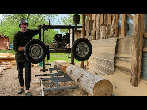Это самая популярная пилорама Ютуба! Пилим бревна с личинками...