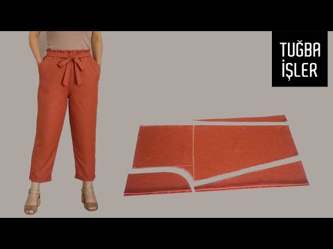 Belted Paperbag Trousers Cutting and Sewing | Tuğba İşler