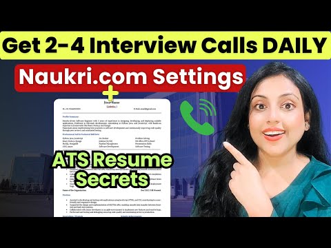 How to Get 2- 4 Interview Calls Daily from Naukri | Create ATS Friendly Resume | CV