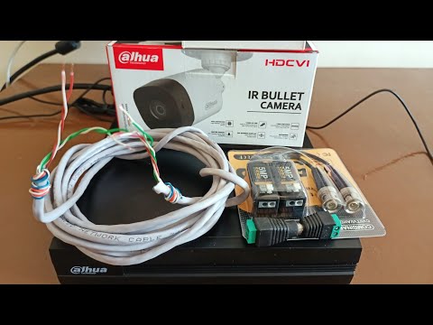 Connect CCTV camera to DVR using UTP LAN Cable and Video Balun