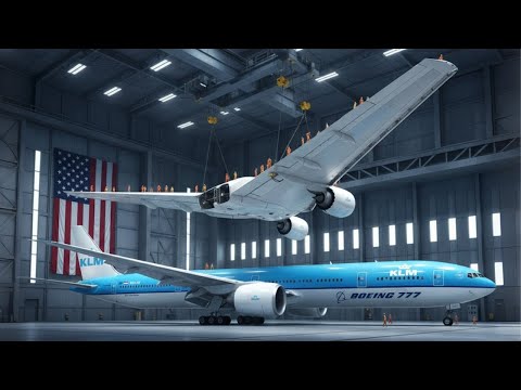 How the WINGS Of Boeing's MASSIVE 777 Are Made