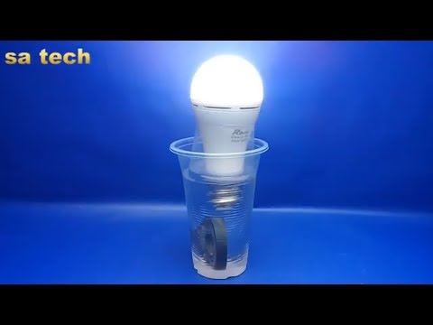 Free energy light bulbs Amazing with salt water & magnets   - Experiment at home