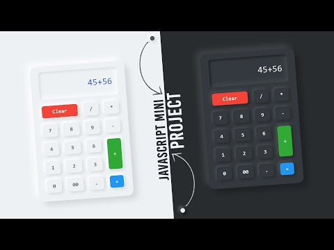 Neumorphism Calculator using Html CSS & Javascript | Mini Project | Simple Calculator with Dark Mode