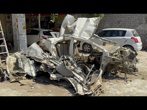 Unbelievable Repairing a Toyota Corolla damaged by a dangerous flood of rocks