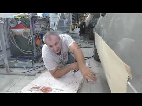 Калина ,перетираем грунт и наносим герметик на пороги!