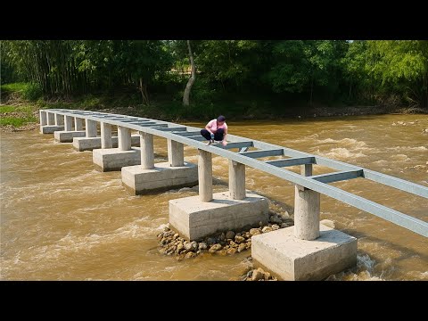 Rebuilding the Iron Bridge After the Historic Flood – Restoring the Bamboo Bridge After a Long Time