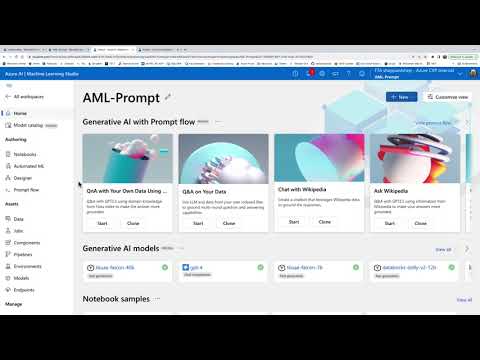 Getting started with Azure Machine Learning Prompt Flow