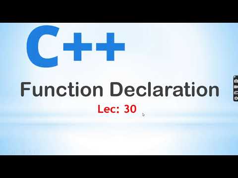 Function Declaration in C++ Amharic #Lec 30