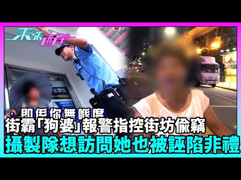 東張西望｜有市民將街霸「狗婆」的雜物搬開，卻換來對方報警指控偷竊！連攝製隊想訪問她也被誣陷非禮？｜TVBUSA｜民生