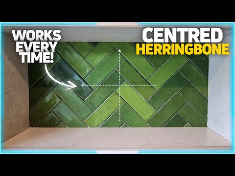 Installing Herringbone Tile For Beginners | With This EASY Trick!