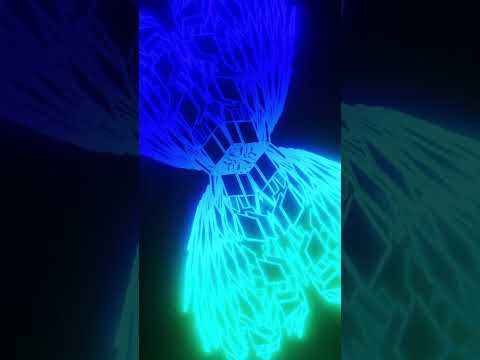 #shorts VJ #LOOP NEON #Abstract #Background Video 4k Blue Green Teal Calm #ASMR Metallic Sphere