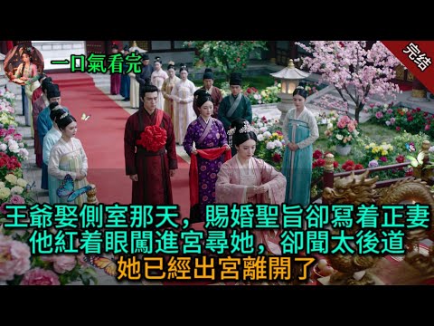 王爺娶側室那天，賜婚聖旨卻冩着正妻，他紅着眼闖進宮尋她，卻聞太後道：她已經出宮離開了.