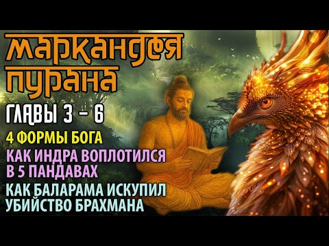 Маркандея Пурана. Главы 3-6. 4 формы Бога. Как Индра воплотился в 5 Пандавах.