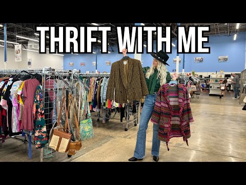 🤠 THRIFT WITH ME AT GOODWILL | Rodeo Outfit Inspo & Western Aesthetic Try-On Haul!