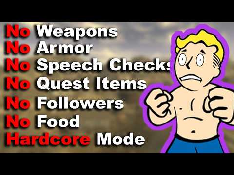 How I Beat The HARDEST Fallout: New Vegas Challenge (No Items - No Speech - Hardcore)