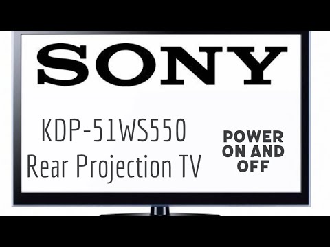 Sony KDP 51WS550 Rear Projection TV -- Power On and Off
