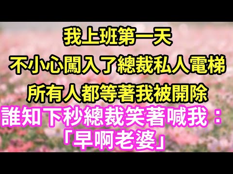 我上班第一天不小心闖入了總裁私人電梯所有人都等著我被開除誰知下秒總裁笑著喊我：「早啊老婆」#現言#總裁#甜文#故事 #言情#一口氣看完