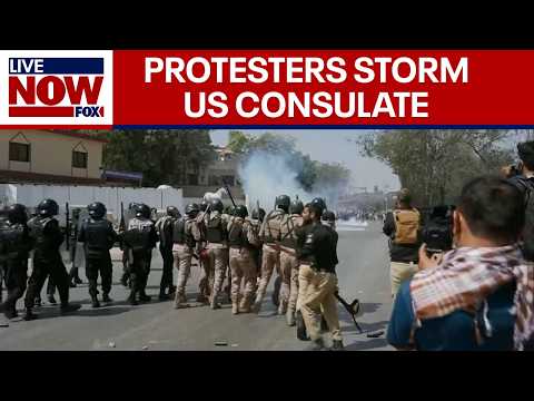 Hundreds of protesters storm US Consulate in Pakistan