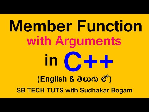 Member Function with Arguments in C++ | Member function in c++ | C++ Programming| in telugu