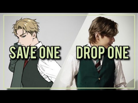 K-POP SAVE ONE DROP ONE | Anime vs Male K-pop Idols Edition