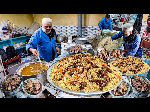 LEGENDARY KABULI PULAO RECIPE | 350+ KG Afghani Giant Meat Pulau Prepared | Afghanistan Street Food
