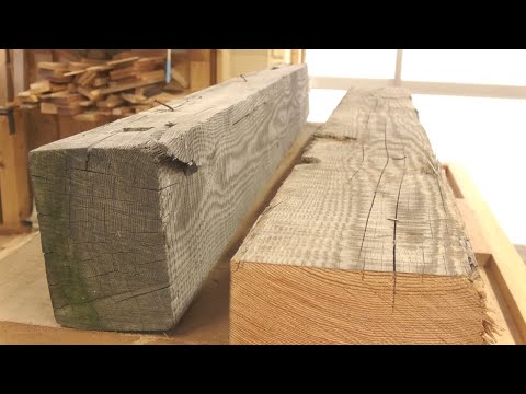 【木工DIY】錆び釘・割れが酷いズタボロの古廃材を美しい家具にアップサイクル