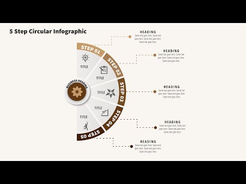 5.Adobe Illustrator Design - 5 Step Pie Chart Infographic