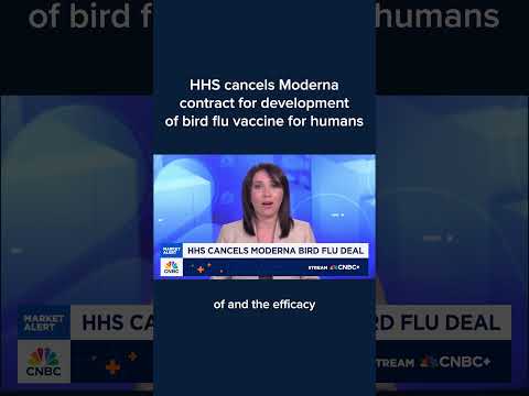 HHS cancels Moderna contract for development of bird flu vaccine for humans