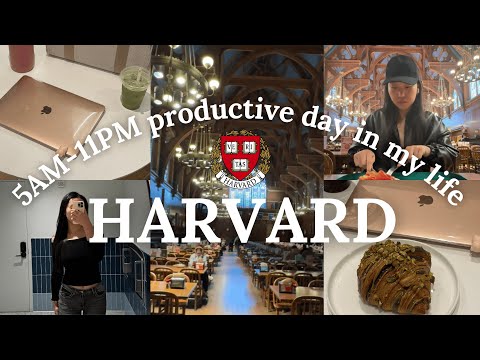 5AM to 11PM harvard first day back from spring break vlog (productive + fun) 🍵🎀