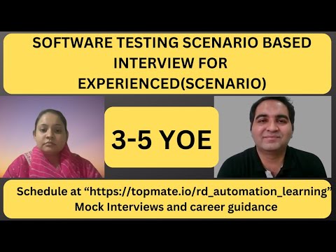 Software Testing Interview Questions| Scenario Based Questions| RD Automation Learning