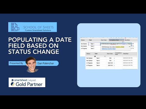Populating a Date Field Based on Status Change in Smartsheet | Smartsheet Tutorial