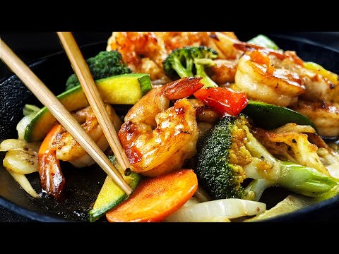 Nie wieder wirst du einfache Garnelen essen! Dieses Rezept mit Gemüse ist der absolute Hammer! 🦐💥