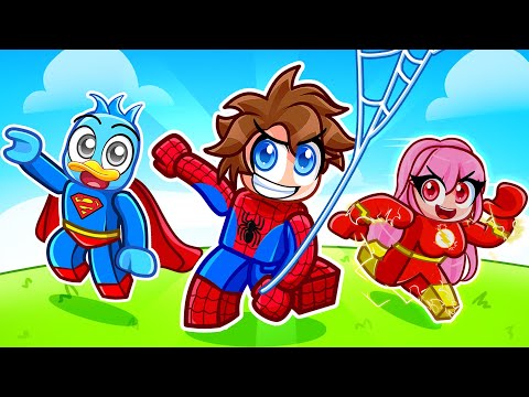 Having a SUPERHERO FAMILY in Roblox!