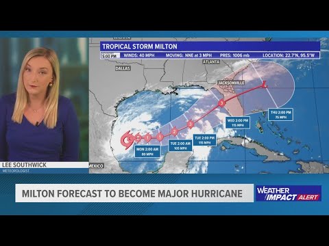 Milton forecast to strengthen into Category 3 hurricane before Florida landfall