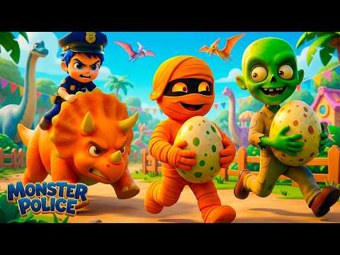 Monster di Dino Park! 🚨 | Lagu Anak-anak | Polisi Monster | Monster Police Bahasa Indonesia