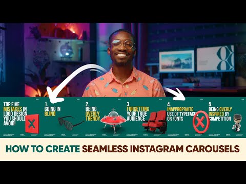 How to CREATE A SEAMLESS Instagram carousels | Plus free template