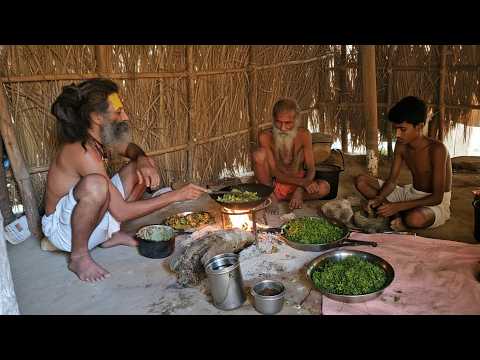 जंगल में सिद्ध संतों की कुटिया में जंगली भजिया की स्वादिष्ट प्रसादी