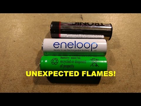 What's inside Eneloop and LIDL NiMh cells (fire, apparently)