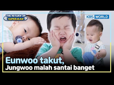 [IND/ENG] Takut banget, Eunwoo minta dipeluk ayah! | The Return of Superman | KBS WORLD TV 240714