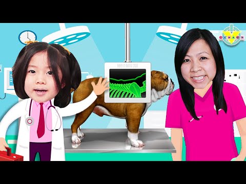 Emma and Mommy Help The Dogs Feel Better in Pet Vet Doctor!