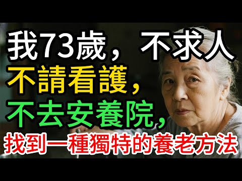 我73歲，不求人，不受氣，不請看護，不去安養院，照樣有人搶著來孝順！