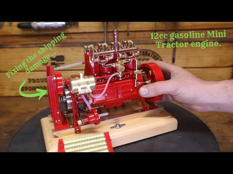 12cc Holt H75 Tractor Engine with shipping damage.