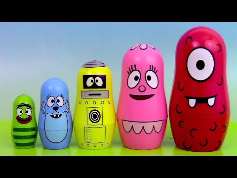 Play Doh Yo Gabba Gabba Nesting Dolls  Poupées Russes Gigognes Stacking Cups