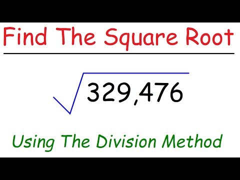 How To Find The Square Root of Large Numbers Using The Division Method